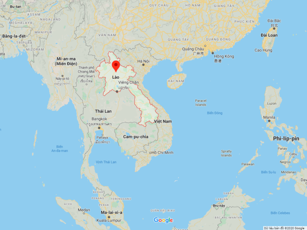 Bản đồ vị trí trầm hương Lào